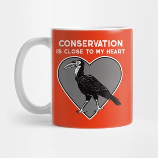 Ground Hornbill Conservation Heart Mug